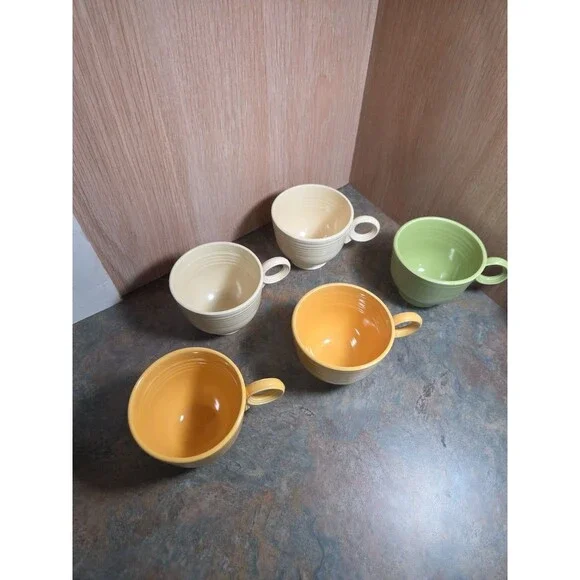 Fiestaware Tea,  Coffee Cups Set Of 5 - Picture 3 of 6